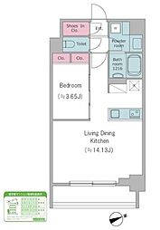 Due西馬込2 1LDKの間取図画像
