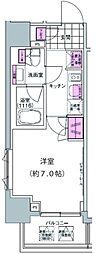 プレジリア東日本橋 1Kの間取図画像