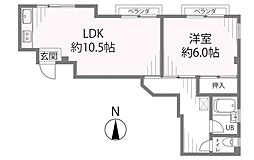 シャイン21 1LDKの間取図画像