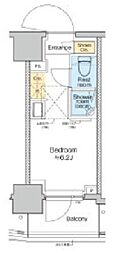 TOMORE品川中延 ワンルームの間取図画像
