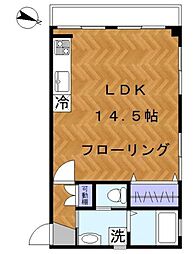 ハイツイレブン ワンルームの間取図画像