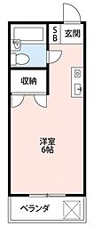 グリーンパーク小手指 ワンルームの間取図画像