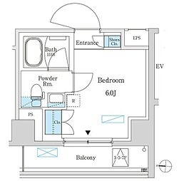 パークアクシス錦糸町スタイルズ 4階ワンルームの間取り