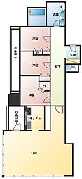 コートレジデントタワー 3LDKの間取図画像