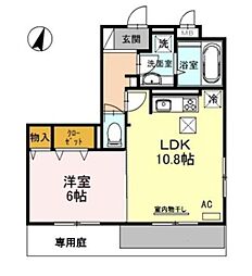 ディールーム高羽 1LDKの間取図画像