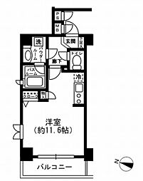 レジディア神田東 ワンルームの間取図画像