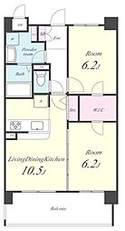 スプランドゥール 2LDKの間取図画像