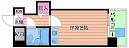 シャルムメゾン都島内代 1Kの間取図画像