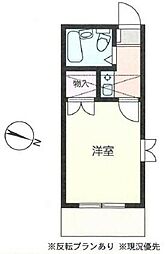 サンパレス湘南 1Kの間取図画像