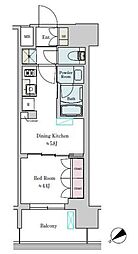 Brilliaist大井町 1DKの間取図画像