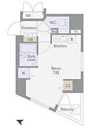 アクティア神田岩本町 ワンルームの間取図画像