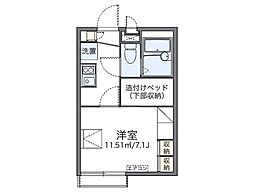 レオパレスクレール 1Kの間取図画像