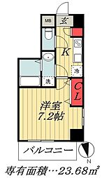サムティレジデンス市川 1Kの間取図画像