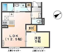 ディコトーネ3 1LDKの間取図画像