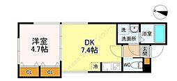 EILA三郷中央 1DKの間取図画像