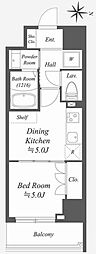 AlphaPrime東陽町 1DKの間取図画像