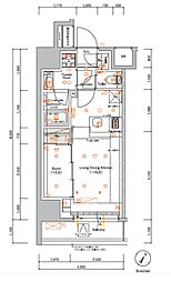 ＳＹＦＯＲＭＥ ＭＡＣＨＩＤＡ 8階1LDKの間取り