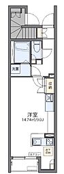 レオネクストウェストベルク ワンルームの間取図画像