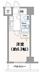 菱和パレス明大前壱番館 1Kの間取図画像