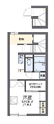 レオパレスリトルウッド 1Kの間取図画像