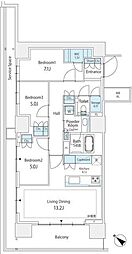 HARUMIFLAGSUNVILLAGEF棟 3LDKの間取図画像