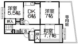 エトワールシャルム1 3DKの間取図画像