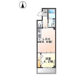 松住ヱ 1LDKの間取図画像