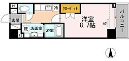 GrandiinoWaseda 1Kの間取図画像