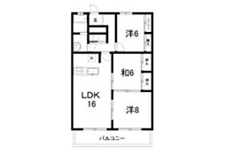コーポ中秦 3LDKの間取図画像
