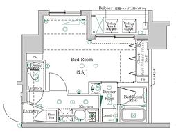 DIPS小竹向原 1Kの間取図画像