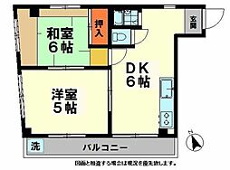 メゾンミナミ 2階2DKの間取り