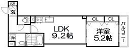 ワンライフ私市 1LDKの間取図画像