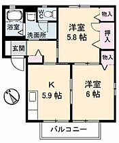 レイクサイド玉湯　Ａ棟 A0202 ｜ 島根県松江市玉湯町湯町165-3（賃貸アパート2K・2階・43.75㎡） その2