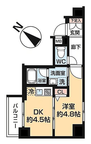 東京都町田市原町田４丁目(賃貸マンション1DK・7階・25.52㎡)の写真 その2