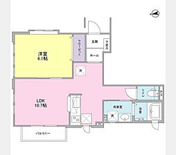 ハルシオンプレイスE 1LDKの間取図画像