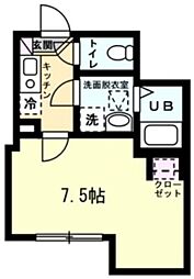 ノヴェッロ 1Kの間取図画像