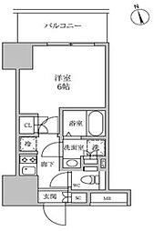 レジディア蒲田4 1Kの間取図画像