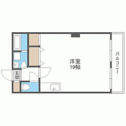 サンシャイン10 ワンルームの間取図画像