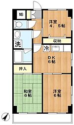 サンヒルズ 3DKの間取図画像