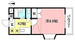エレンド井の頭 1Kの間取図画像