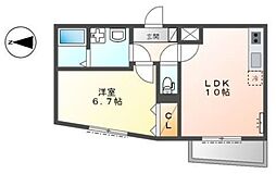 Forest cape 1階1LDKの間取り