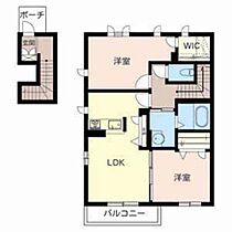 シャーメゾン西明石Ｈ 0202 ｜ 兵庫県明石市沢野南町３丁目15-12（賃貸アパート2LDK・2階・66.74㎡） その2