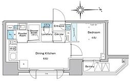 ルフォンプログレ門前仲町プレミア 1DKの間取図画像