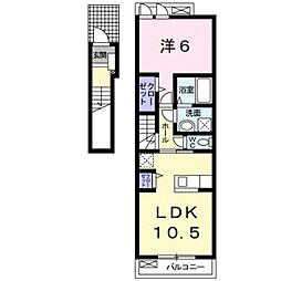 グランボヌール 1LDKの間取図画像