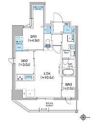クレヴィアリグゼ蒲田西 3LDKの間取図画像