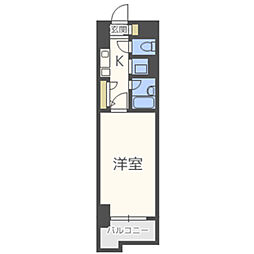 アンピールメゾン・九大前 1Kの間取図画像
