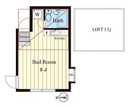 ニューベル白楽 ワンルームの間取図画像