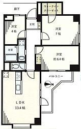 ディアハイム北品川 3LDKの間取図画像