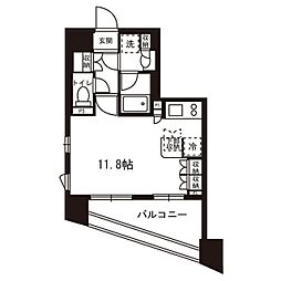 プライア渋谷 ワンルームの間取図画像