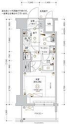 CRESTTAPP川崎2 1Kの間取図画像